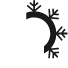 Animated sun and snowflake representing hot and cold sensitivity