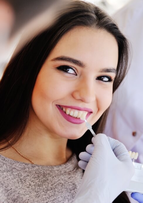 Young female patient with flawless smile