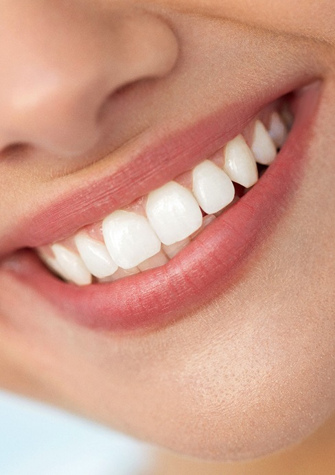 Closeup of a woman smiling