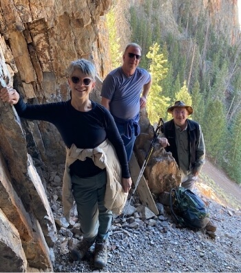 Doctor Holmes and her family on a hike
