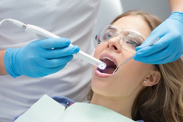 Dentist capturing smile images