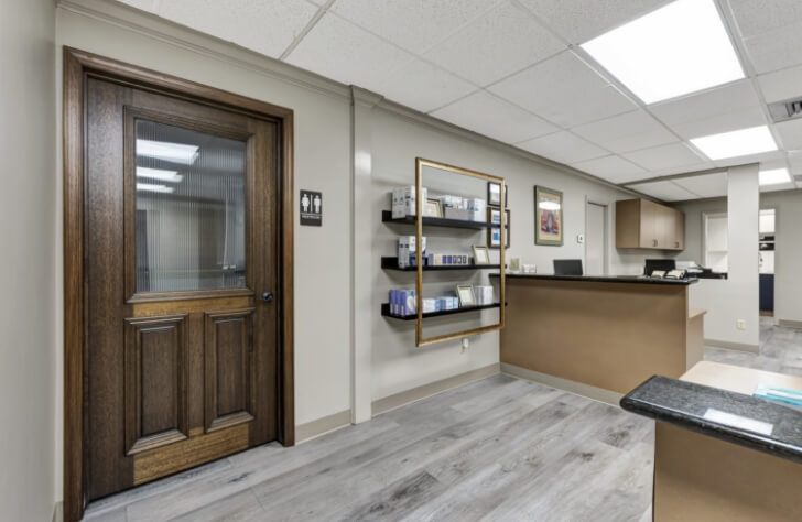 Dental office reception area