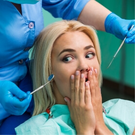 Fearful dental patient in need of sedation dentistry